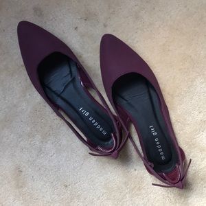 Madden Girl mauve purple maroon flats bow ribbon